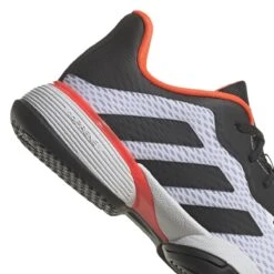 Adidas Barricade Junior Tennis Shoe (White/Black/Red) 16 Adidas Barricade Junior Tennis Shoe (White/Black/Red) -Racquetguys GW2996 8 FOOTWEAR Photography DetailView1 white