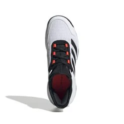 Adidas Ubersonic 4 Junior Tennis Shoe (White/Black/Red) -Racquetguys GW2997 3 FOOTWEAR Photography TopPortraitView white