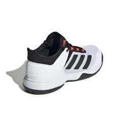 Adidas Ubersonic 4 Junior Tennis Shoe (White/Black/Red) -Racquetguys GW2997 7 FOOTWEAR Photography BackLateralTopView white