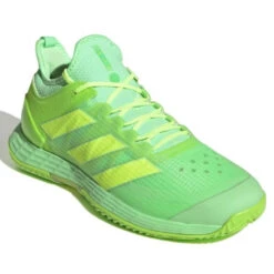 Adidas Adizero Ubersonic 4 Men's Tennis Shoe (Beam Green/Signal Green) -Racquetguys GW6793 6 FOOTWEAR Photography FrontLateralTopView white