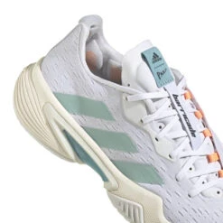 Adidas Barricade Parley Women's Tennis Shoe (White/Grey) -Racquetguys GX6417 8 FOOTWEAR Photography DetailView1 white