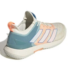 Adidas Adizero Ubersonic 4 Parley Men's Tennis Shoes (White/Beam Orange) -Racquetguys GX9623 7 FOOTWEAR Photography BackLateralTopView white