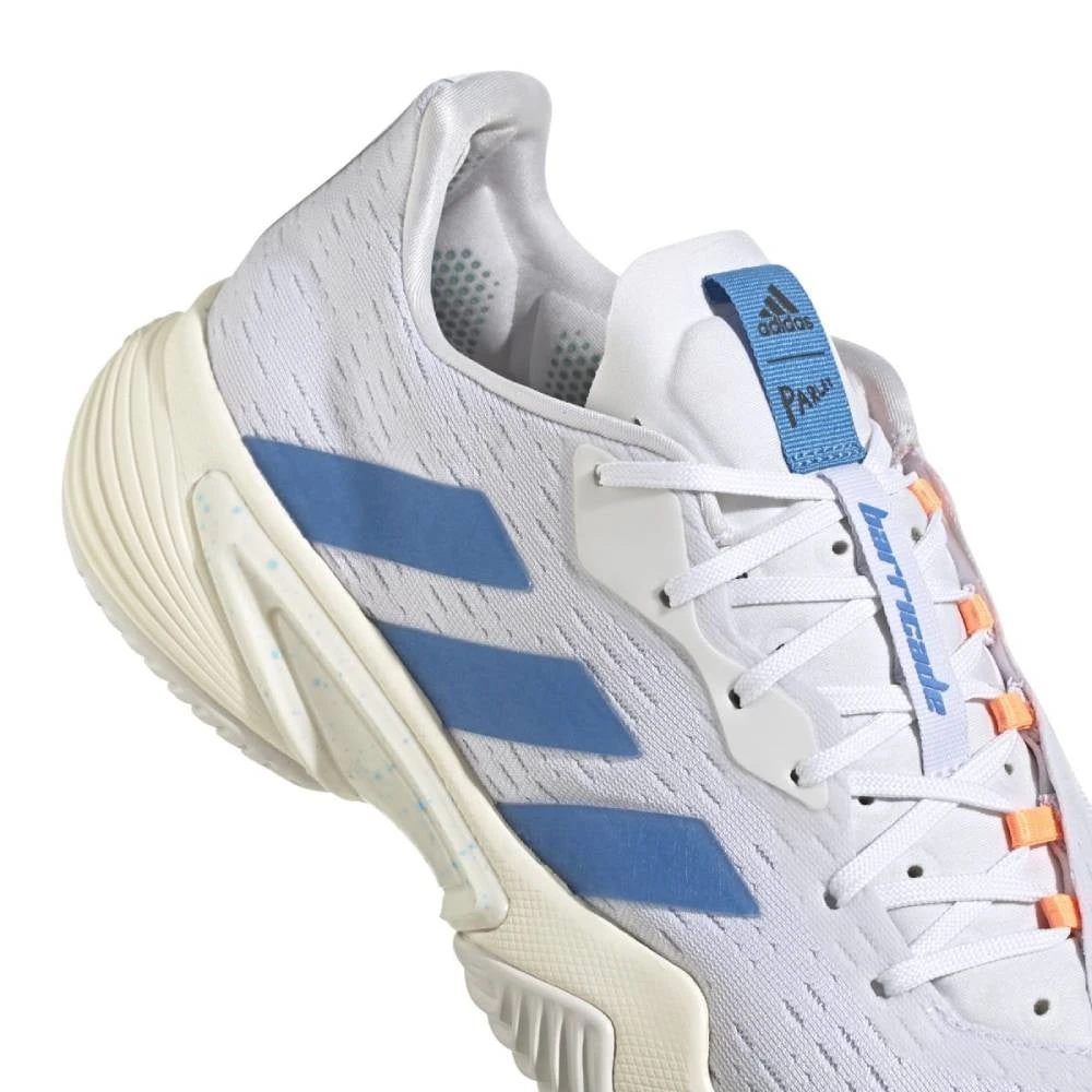 Adidas Barricade Parley Men's Tennis Shoe (White/Blue) 6 Adidas Barricade Parley Men's Tennis Shoe (White/Blue) - Image 4