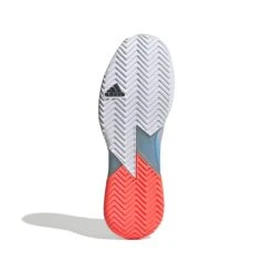 Adidas Adizero Ubersonic 4 Men's Tennis Shoe (White/Blue/Red) -Racquetguys GY3317 4 FOOTWEAR Photography BottomView white