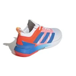 Adidas Adizero Ubersonic 4 Men's Tennis Shoe (White/Blue/Red) -Racquetguys GY3317 7 FOOTWEAR Photography BackLateralTopView white