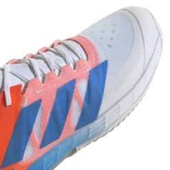 Adidas Adizero Ubersonic 4 Men's Tennis Shoe (White/Blue/Red) -Racquetguys GY3317 8 FOOTWEAR Photography DetailView1 white