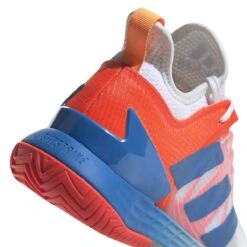 Adidas Adizero Ubersonic 4 Men's Tennis Shoe (White/Blue/Red) -Racquetguys GY3317 9 FOOTWEAR Photography DetailView2 white