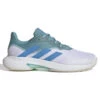 Adidas CourtJam Control Men's Tennis Shoe (Mint/Blue/White) 1 Adidas CourtJam Control Men's Tennis Shoe (Mint/Blue/White) -Racquetguys GY4002 1 FOOTWEAR Photography SideLateralCenterView white