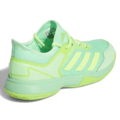 Adidas Ubersonic 4 Junior Tennis Shoe (Beam Green/Signal Green) -Racquetguys GY4019 7 FOOTWEAR Photography BackLateralTopView white