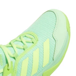Adidas Ubersonic 4 Junior Tennis Shoe (Beam Green/Signal Green) -Racquetguys GY4019 9 FOOTWEAR Photography DetailView2 white
