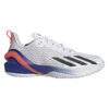 Adidas Adizero Cybersonic Men's Tennis Shoe (White/Black) -Racquetguys GY9634 1 FOOTWEAR Photography SideLateralCenterView transparent