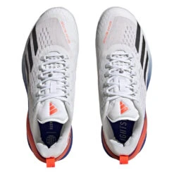 Adidas Adizero Cybersonic Men's Tennis Shoe (White/Black) 13 Adidas Adizero Cybersonic Men's Tennis Shoe (White/Black) -Racquetguys GY9634 3 FOOTWEAR Photography TopPortraitView transparent