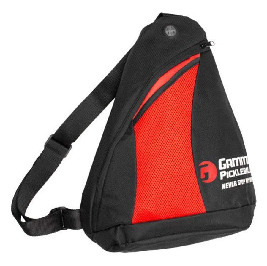 Gamma Pickleball Sling Bag (Black/Red) 3 Gamma Pickleball Sling Bag (Black/Red)