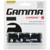 Gamma Supreme Overgrip 3 Pack (Black) -Racquetguys Gamma Supreme Overgrips 3 Pack black