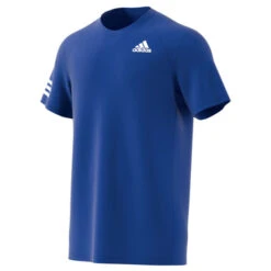 Adidas Men's 3 Stripes Club Top (Blue/White) -Racquetguys H34690 APP virtual standard white