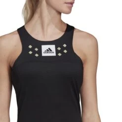 Adidas Women's Paris Heat.Rdy Tennis Y-Tank Dress (Black/Pullim) -Racquetguys HA7628 10 APPAREL OnModel DetailView2 white