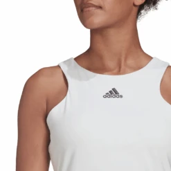 Adidas Women's Tennis Y-Tank Top (White) -Racquetguys HF0842 APP on model detail 1 white
