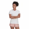 Adidas Women's Club Tennis Top (White/Grey Two) -Racquetguys HF1783 APP on model standard white