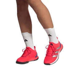 Adidas Adizero Ubersonic 4 Men's Tennis Shoe (Red) -Racquetguys HQ8379 10 FOOTWEAR OnModel FrontView transparent