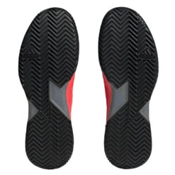 Adidas Adizero Ubersonic 4 Men's Tennis Shoe (Red) -Racquetguys HQ8379 3 FOOTWEAR Photography BottomView transparent