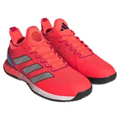 Adidas Adizero Ubersonic 4 Men's Tennis Shoe (Red) -Racquetguys HQ8379 5 FOOTWEAR Photography FrontLateralTopView transparent