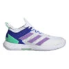 Adidas Adizero Ubersonic 4 Women's Tennis Shoe (White) -Racquetguys HQ8390 1 FOOTWEAR Photography SideLateralCenterView transparent