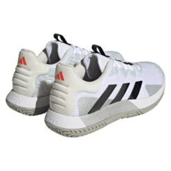 Adidas SoleMatch Control Men's Tennis Shoe (White/Black) -Racquetguys HQ8436 7 FOOTWEAR Photography BackLateralTopView transparent