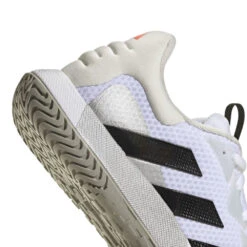 Adidas SoleMatch Control Men's Tennis Shoe (White/Black) -Racquetguys HQ8436 8 FOOTWEAR Photography DetailView1 transparent
