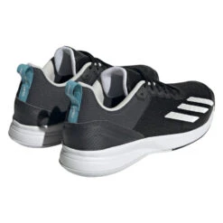 Adidas Courtflash Speed Men's Tennis Shoe (Black/White) -Racquetguys HQ8482 7 FOOTWEAR Photography BackLateralTopView transparent