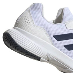 Adidas GameCourt 2 Men's Tennis Shoe (White/Navy) -Racquetguys HQ8809 8 FOOTWEAR Photography DetailView1 transparent