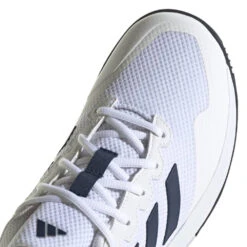 Adidas GameCourt 2 Men's Tennis Shoe (White/Navy) -Racquetguys HQ8809 9 FOOTWEAR Photography DetailView2 transparent