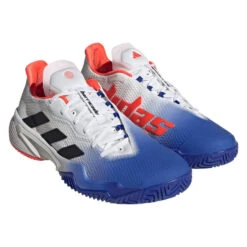 Adidas Barricade Men's Tennis Shoe (Blue/Black) -Racquetguys HQ8917 6 FOOTWEAR Photography FrontLateralTopView transparent