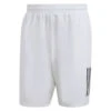 Adidas Men's Club 3 Stripe 7-inch Short (White) -Racquetguys HS3251 2 APPAREL Photography FrontCenterView transparent