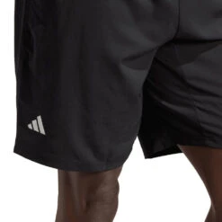 Adidas Men's 3 Stripe 7-inch Club Short (Black) 11 Adidas Men's 3 Stripe 7-inch Club Short (Black) -Racquetguys HS3253 7 APPAREL OnModel DetailView1 transparent