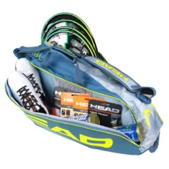 Head Tour Team Extreme Combi 6 Pack Racquet Bag (Yellow/Grey) -Racquetguys Head Tour Team Extreme Combi 6 Pack