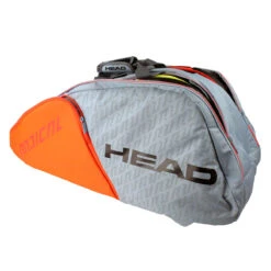Head Radical Supercombi 9 Pack Racquet Bag (Grey/Orange) -Racquetguys IMG 2924