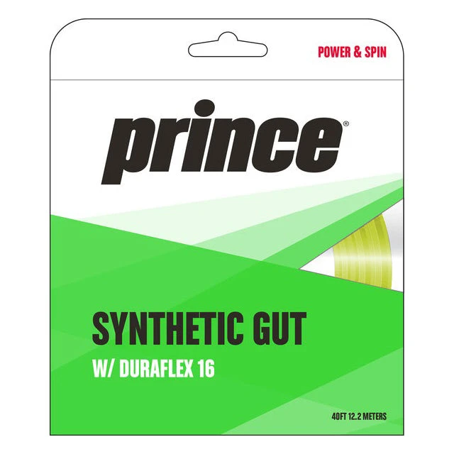 Prince Synthetic Gut 16/1.30 Duraflex Tennis String (Yellow) 3 Prince Synthetic Gut 16/1.30 Duraflex Tennis String (Yellow)