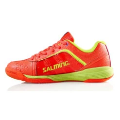 Salming Adder Women's Indoor Court Shoe (Orange/Yellow) -Racquetguys Salming Adder Womens Indoor Shoe 1236076 5491 04 RacquetGuys