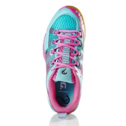 Salming Kobra Women's Indoor Court Shoe (Turquoise/Pink) -Racquetguys Salming Kobra Women 1237081 6351 03 RacquetGuys