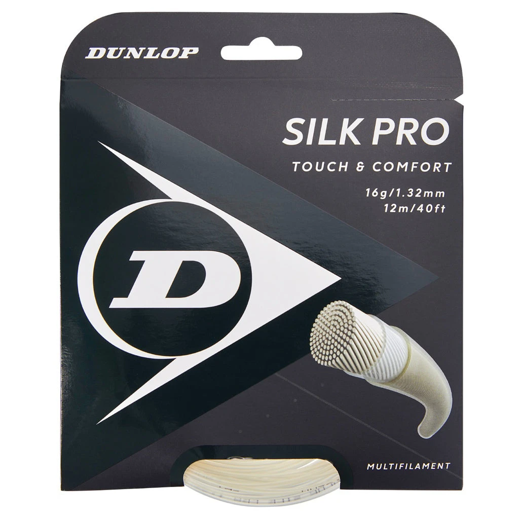 Dunlop Silk Pro 16/1.32 Tennis String (White) 3 Dunlop Silk Pro 16/1.32 Tennis String (White)