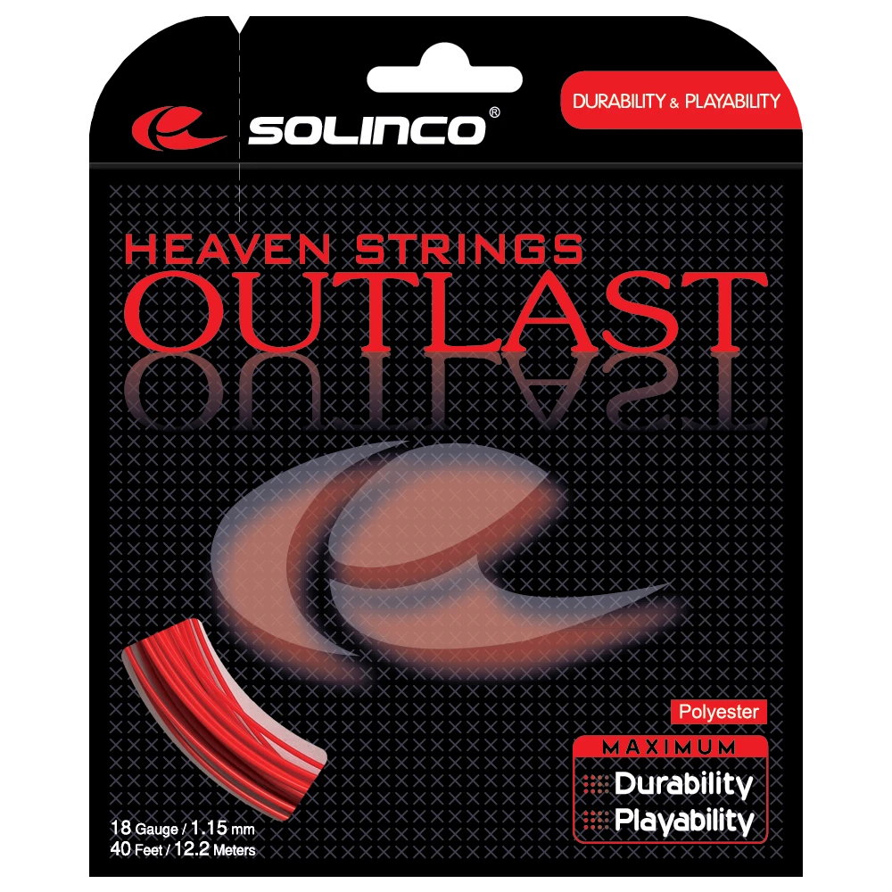 Solinco Outlast 16L/1.25 Tennis String (Red) 3 Solinco Outlast 16L/1.25 Tennis String (Red)