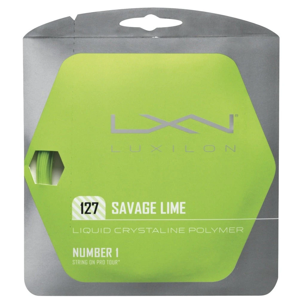 Luxilon Savage 16/1.27 Tennis String (Lime) 3 Luxilon Savage 16/1.27 Tennis String (Lime)
