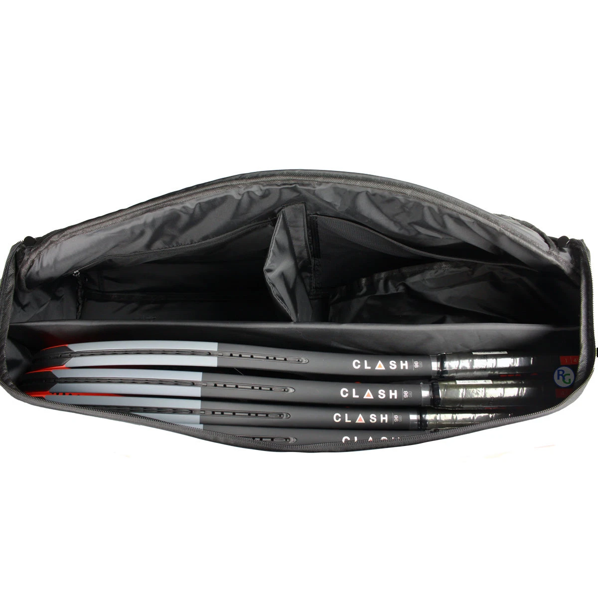 Wilson Clash Duffel Large Racquet Bag (Grey/Black/Infrared) 11 Wilson Clash Duffel Large Racquet Bag (Grey/Black/Infrared) - Image 9