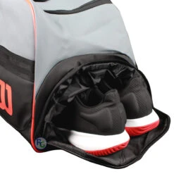 Wilson Clash Duffel Large Racquet Bag (Grey/Black/Infrared) 17 Wilson Clash Duffel Large Racquet Bag (Grey/Black/Infrared) -Racquetguys WilsonClashDuffel 3