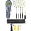 Dunlop Nitro-Star Ssx 1.0 - 4 Player Badminton Set (4 Racquets, 2 Shuttles, Pole, Net) -Racquetguys ZESTAW DO BADMINTONA DUNLOP NITRO STAR 4 PLAYER