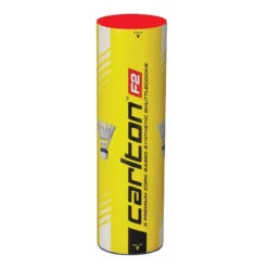 Carlton F2 Nylon Badminton Shuttlecocks (Yellow) (Red Cap)
