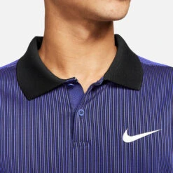 Nike Men's Dri-FIT Advantage Slam Polo (Purple/Black/White) -Racquetguys nikecourt dri fit adv slam tennis polo kX1H72 2
