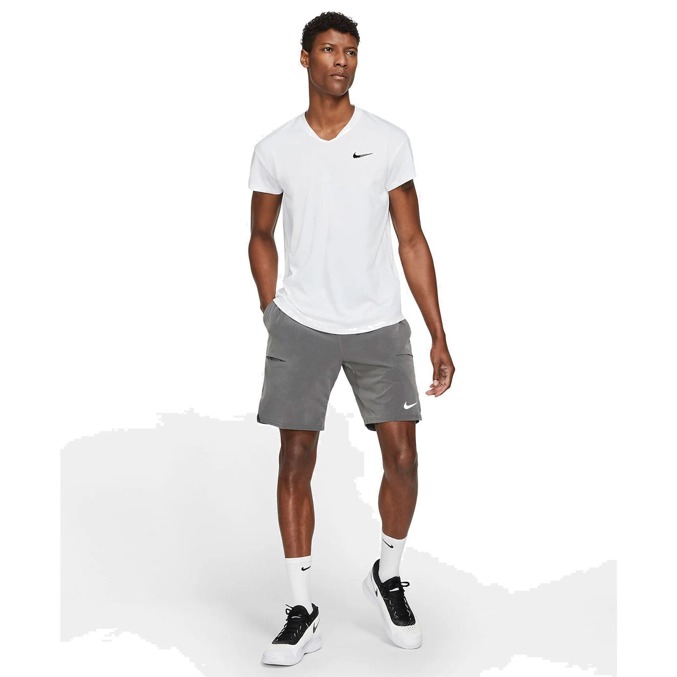 Nike Men's Dri-FIT Slam 9 Inch Shorts (Black/Dark Grey) 8 Nike Men's Dri-FIT Slam 9 Inch Shorts (Black/Dark Grey) - Image 6