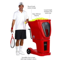 Lobster Phenom 2 Professional Tennis Ball Machine 7 Lobster Phenom 2 Professional Tennis Ball Machine -Racquetguys product man with phenom