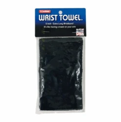 Tourna Wrist Towel 6" Extra Wide Wristband (Black)